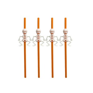 SŁOMKI KOŚCIOTRUP SZKIELET 28CM NA HALLOWEEN  5SZT