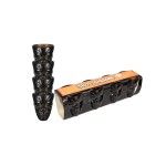 KIELISZKI CZASZKI  NA HALLOWEEN 4SZT CZARNE