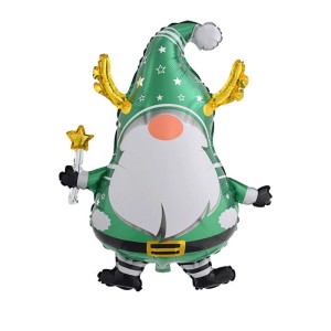 BALON FOLIOWY ŚWIĄTECZNY SKRZAT ELF ZIELONY 76X60CM