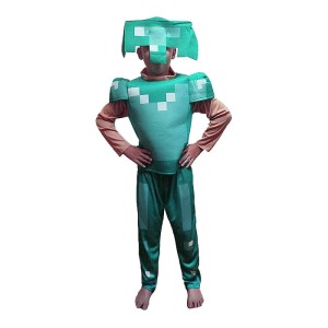 STRÓJ KOSTIUM PRZEBRANIE MINECRAFT DIAMENTOWA ZBROJA 120-130 M