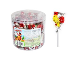 ROOSTER LOLLIPOP CANDY LIZAK KOGUT (15G) 50SZT