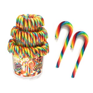LIZAKI LASKI ŚWIĄTECZNE NA CHOINKĘ CANDY CANE KOLOROWE 100SZT LIZAK LASKA CUKROWA