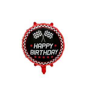 BALON FOLIOWY 18" HAPPY BIRTHDAY FORMUŁA WYŚCIGI