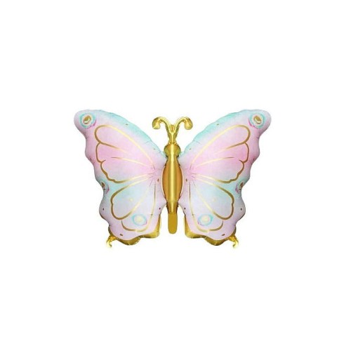 balon motyl pastelowy