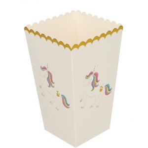 PUDEŁKO NA POPCORN JEDNOROŻEC 6SZT