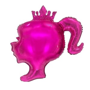 BALON FOLIOWY BARBIE Z KUCYKIEM RÓŻOWY 74X78CM
