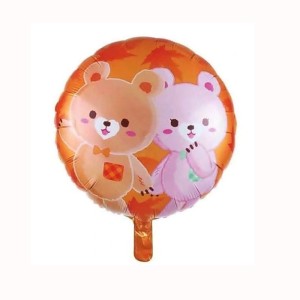 BALON FOLIOWY 18" MISIE POMARAŃCZOWY LUZ