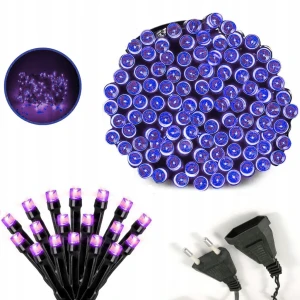 LAMPKI CHOINKOWE 200 LED MOCNE NIEBIESKO RÓŻOWE PROGRAMATOR ZEWNĘTRZNE