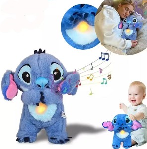 MIŚ SZUMIĄCY STITCH MASKOTKA ODDYCHAJĄCA USPOKAJACZ SZUMIĄCY SEN 38CM