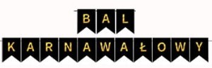 GIRLANDA BANNER BAL KARNAWAŁOWY CZARNO ZŁOTY
