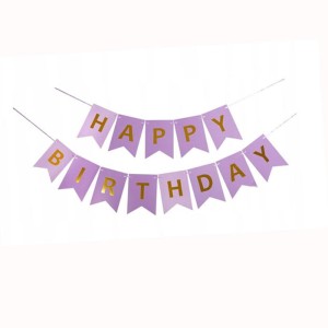 GIRLANDA HAPPY BIRTHDAY JASNY FIOLET