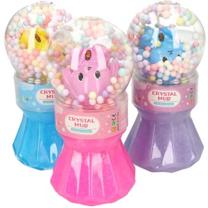 GLUTEK SLIME Z BROKATEM KULECZKAMI + FIGURKA KRÓLICZEK 12SZT