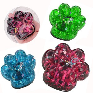 ZABAWKA ANTYSTRESOWA GNIOTEK SQUISHY ANTYSTRESOWY KOCIA ŁAPKA Z BROKATEM 1szt