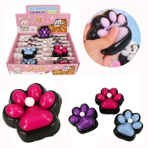 GNIOTEK SQUISHY ANTYSTRESOWY KOCIA ŁAPKA MIX 16SZT