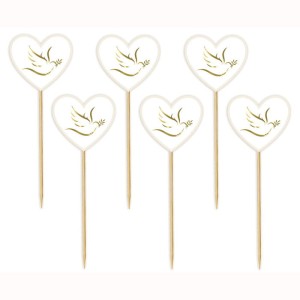 PIKERY SERCA Z GOŁABKIEM KOMUNIA ŚWIĘTA   6SZT