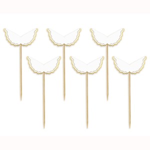 PIKERY ANIOŁEK ZŁOTY KONTUR KOMUNIA ŚWIĘTA CHRZEST 6SZT