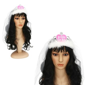 OPASKA  KORONA WELON BRIDE TO BE NA WIECZÓR PANIEŃSKI PUSZEK1SZT