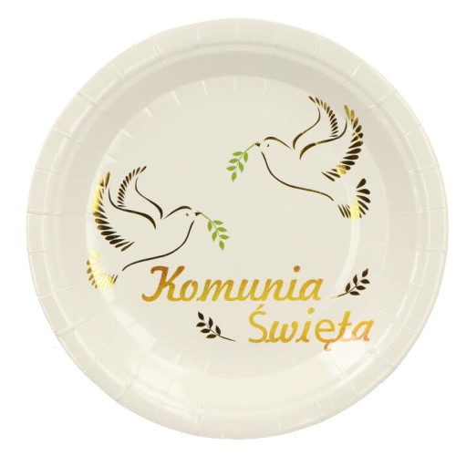 TALERZYKI PAPIEROWE KOMUNIA ŚWIĘTA