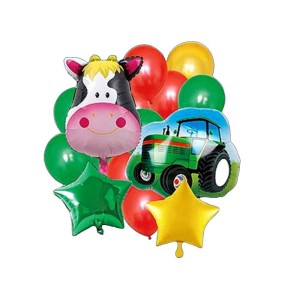 ZESTAW BALONÓW BALONY FARMA KROWA TRAKTOR 15SZT