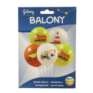 BALONY LATEKSOWE 30CM ZESTAW BALONÓW BUDOWA 5SZT