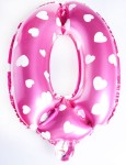 BALON 40CM CYFRA RÓŻ 0