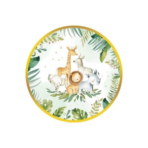TALERZYKI  PAPIEROWE ZOO DŻUNGLA SAFARI (17CM) 6SZT