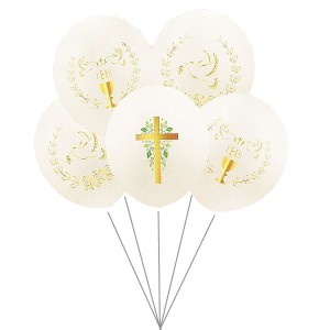 BALONY KOMUNIJNE ZESTAW BALONY KOMUNIA ŚWIĘTA MIX 5SZT