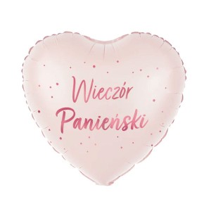 BALON FOLIOWY 18" SERCE WIECZÓR PANIEŃSKI