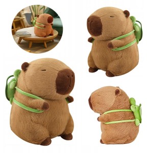 XXL MASKOTKA PRZYTULANKA KAPIBARA CAPYBARA Z PLECAKIEM 40CM
