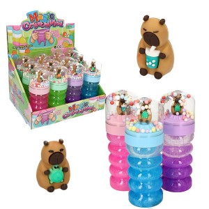 GLUTEK SLIME Z BROKATEM MINI FIGURKA KAPIBARA MIX 12SZT
