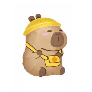 BALON FOLIOWY 20" KAPIBARA CAPIBARA Z CZAPECZKĄ