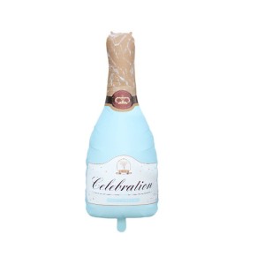 BALON FOLIOWY 44x86CM SZAMPAN CELEBRATION NIEBIESKI