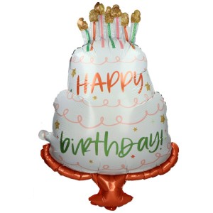BALON FOLIOWY 72X102CM TORT HAPPY BIRTHDAY