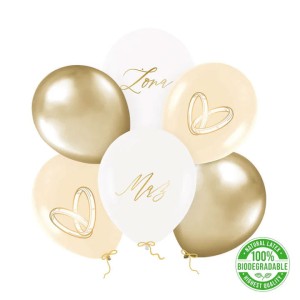 BALONY LATEKSOWE śLUBNE MĄŻ & ŻONA 6SZT