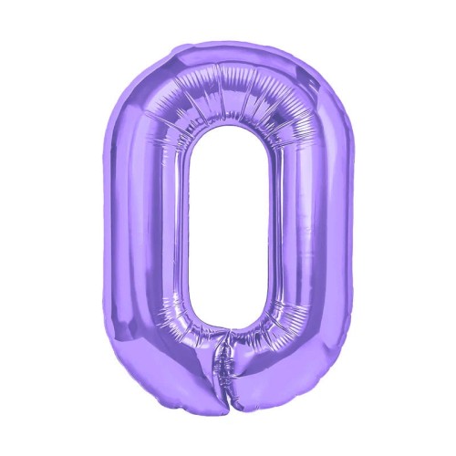 BALON FOLIOWY CYFRA 0 FIOLETOWA