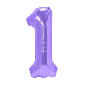 BALON FOLIOWY CYFRA 1 FIOLETOWY 100CM
