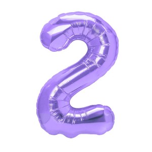 BALON FOLIOWY CYFRA 2 FIOLETOWY 100CM