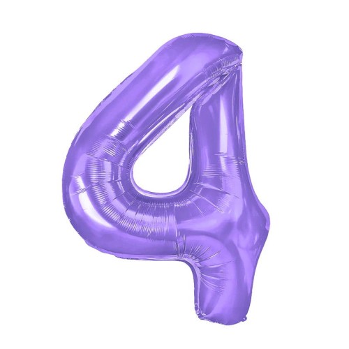 balon foliowy cyfra 4 fioletowa