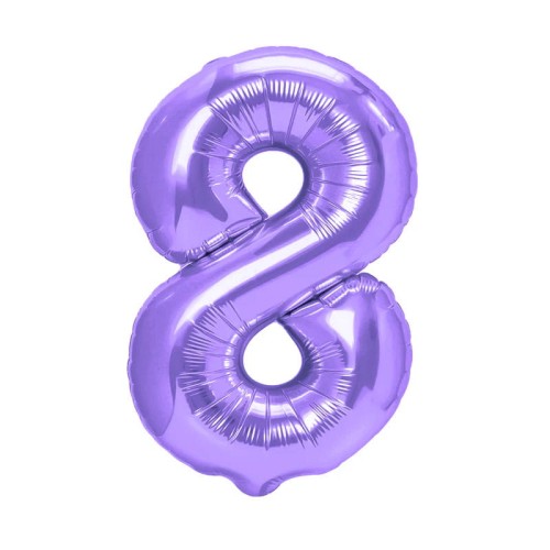 balon cyfra 8 fioletowA