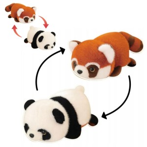 PLUSZOWA MASKOTKA 2W1 LISEK PANDA W JEDNYM 35CM