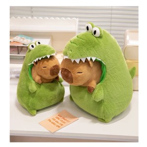 PLUSZOWA MASKOTKA 2W1 DINOZAUR I KAPIBARA UROCZY DUET 32CM