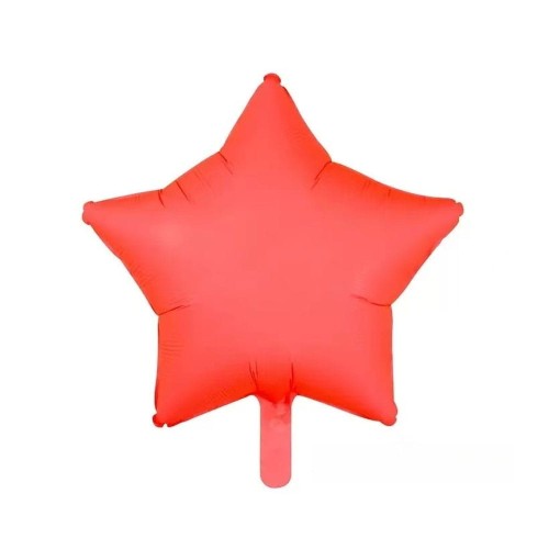 BALON 19" GWIAZDA CZERWONA NEONOWA