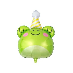 BALON FOLIOWY 73X52CM ŻABA ŻABKA Z CZAPECZKĄ