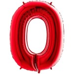 BALON 100CM CYFRA CZERWONA 0