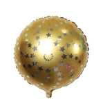 BALON 18" W GWIAZDKI ZŁOTY