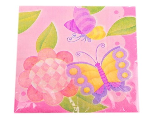 Jednorazowe papierowe serwetki motyl