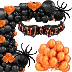 ŚCIANKA DEKORACJE ZESTAW BALONÓW  NA HALLOWEEN 75SZT