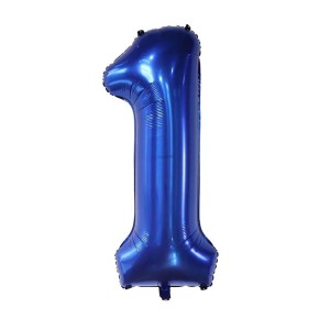 BALON FOLIOWY 80CM CYFRA 1 GRANATOWA