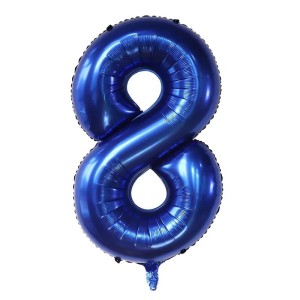 BALON FOLIOWY 80CM CYFRA 8 GRANATOWA