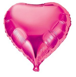 BALON FOLIOWY 18" SERCE RÓŻOWE